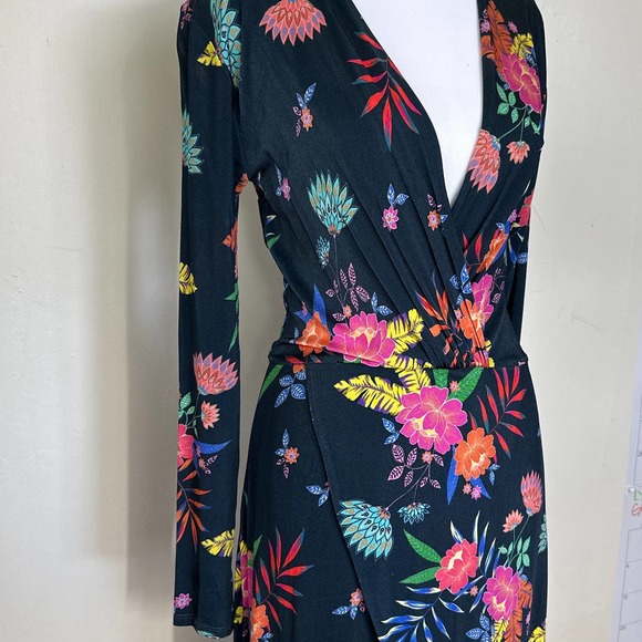 REVOLVE Floral Midi Dress - Black and Pink - Picture 9 of 11